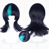 PWEINCY Black Blue Wig Kirara Hoshi 17.7 Inch Short Layered