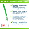 Green Marking Whiskers with Stakes - 25 Pack - Durable