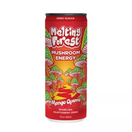 Melting Forest Sparkling Mushroom Energy Drink, 12 fl oz (Pack of 12) - Strawberry Lavender