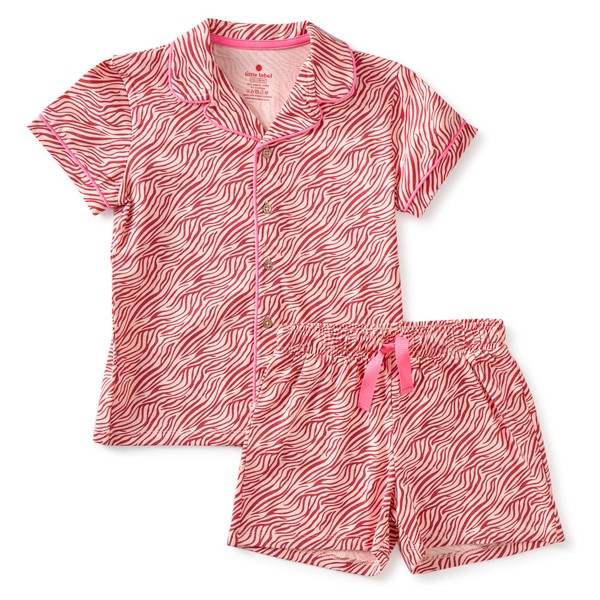 Little Label - Children's Pyjamas Girls - Shortama with Buttons