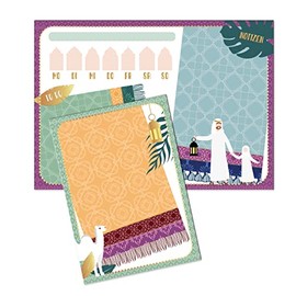 Papierdrachen 2 Writing Pads for Ramadan Weekly Planner and Notes - in DIN A4 and DIN A5 - Ideal for Lent - Planner for Ramadan for an Organised and Reflected Lent - Set 1