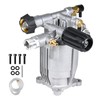 MUTURQ 3/4" Shaft Horizontal Pressure Washer Pump, Easy Adjust 2500-3000
