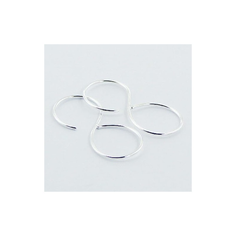 1.3" Inch Infinity Double Hoop Dangle Drop Earrings, 925 Sterling