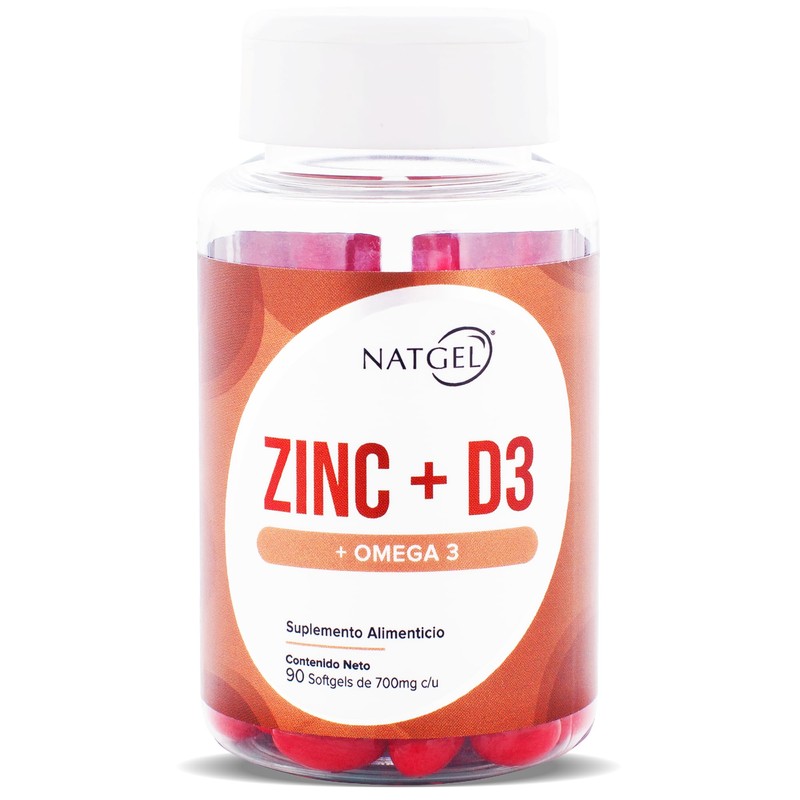 Natgel Zinc con Vitamina D3 y Omega 3