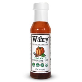 Wäbry Pumpkin Spice Syrup – 16.4oz (468g), Natural Coffee Syrup, Perfect for Lattes, Matcha & Mocktails, Soda, Non-GMO, Dye-Free & Vegan Syrups – BPA-Free Plastic Bottle