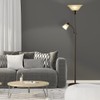 Catalina 18223-002 Transitional Metal Uplight Floor Lamp with Reading Light