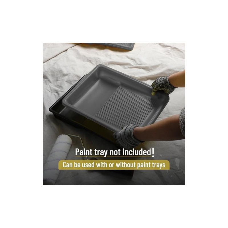 Bates- Paint Tray Liner, 9 Inch, 10 pcs, Grey Paint