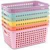 gisgfim 6 Pack Medium Plastic Book Baskets 11 × 7.5