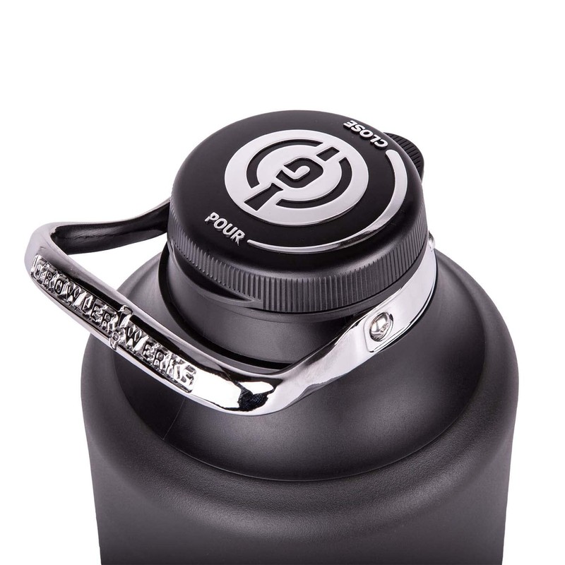 GrowlerWerks Element Stainless Steel Growler – Double-Wall Vacuum-Insulated for Cold