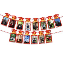 Yighaw Red Graduation Photo Banner