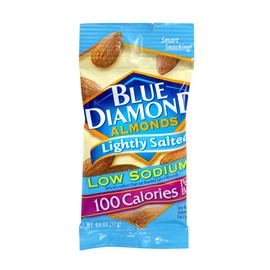 Blue Diamond Almonds, Low Sodium Lightly Salted, 100 Calorie On-The-Go Bags, (Pack of 7)