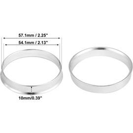 Unifizz 4pcs OD 57.1mm to ID 54.1mm Aluminum Alloy Car Hub Centric Rings Wheel Bore Center Spacer Sliver