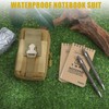 Maahongh 6 Pcs Brown Waterproof Notebook with Pen and Cover,