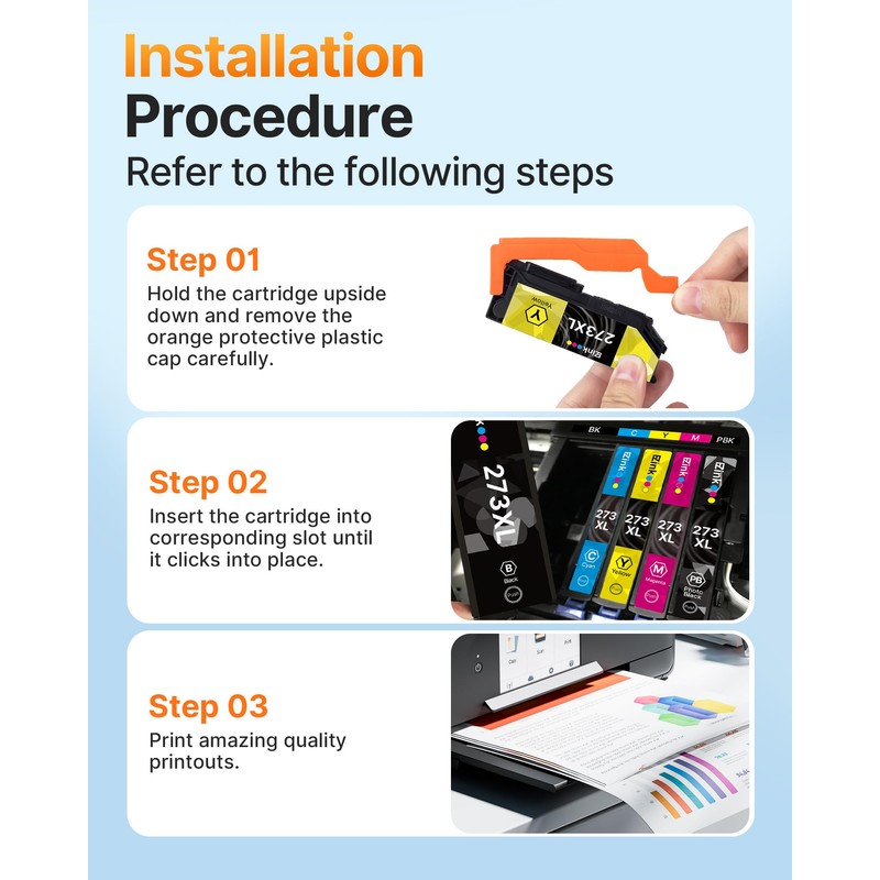 E-Z Ink (Remanufactured 273 Ink Cartridge Replacement for Epson 273xl