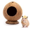 Hamster Hideout Wooden House Coconut Hut Hamster House Bed for