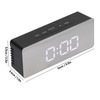LED Mirror Alarm Clock Rectangular Digital Clock with Temperature Display