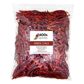 2lb Chile de Arbol Bulk, Food Service by 1400s Spices