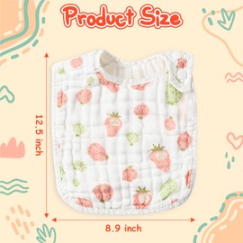 WATINC 10CS Baby Bibs for Boys Girls Absorbent Cotton Dribble Bandana Drool Bibs for Baby Newborn for Feeding and Teething for Boys Girls Unisex Baby Shower Birthday Gift