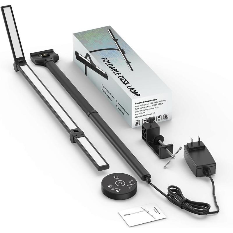 Genswin Led Desk Lamp Wireless w/Remote, 24W Double Head Architect