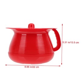 Minkissy Thickened Plastic Urinal Pail Pot Adult Urinal Container Cover for Odor Control for Easy Carry