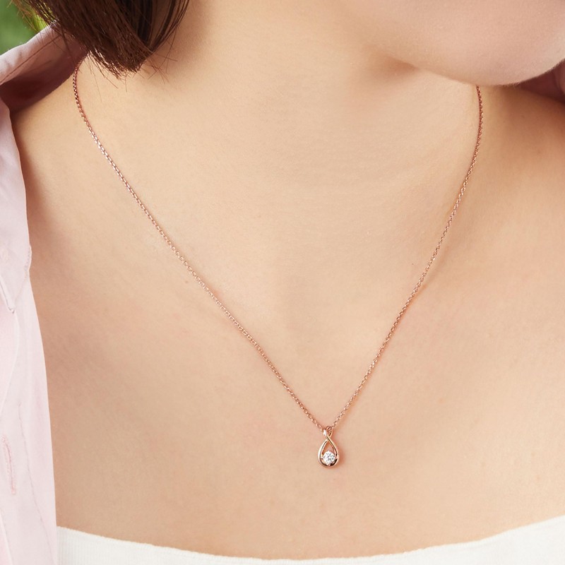 VA Vendome Aoyama SV925 Drop Motif Necklace GS_N023140CZ, Silver