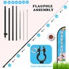 Remagr 2 Pack Massage Flag Banner for Business 11ft Massage