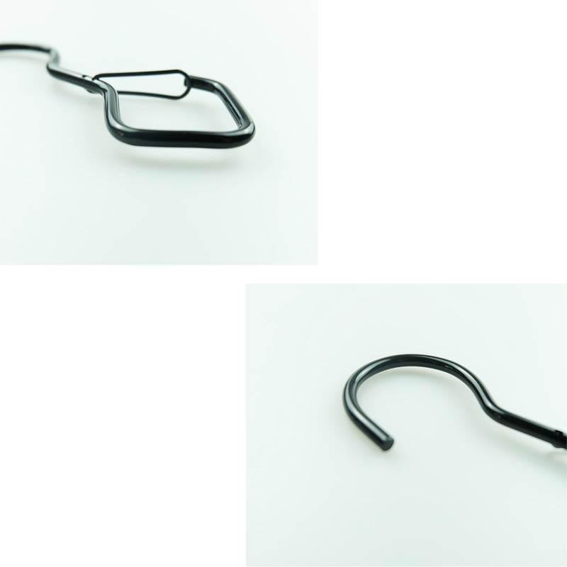Hoshisea Pack of 12 Hanging Hooks, S Hooks, Black, Used