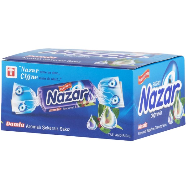 NAZAR Mastic Aromatic Sugar-Free Chewing Gum, Supports Oral Health, Individually Wrapped, 5.29 oz (100 Pieces)