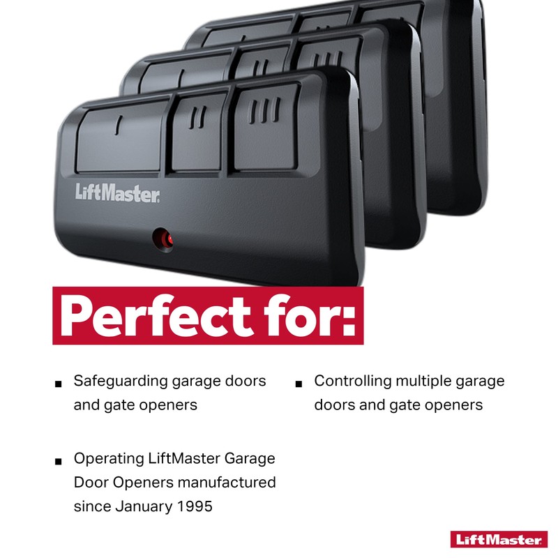 LiftMaster 893Max Security+ 2.0 3-Button Gate Operator Remote Control with