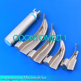 ODM Laryngoscope Macintosh Set 1aa Handle, 4 Macblades Or Ls-3077