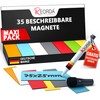 Reorda® Writable Magnetic Strips – 84 Pieces (7 Colours) –