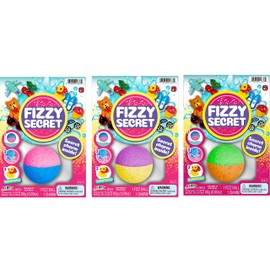 JA-RU Fizzy Bombs w/Surprise Mystery Toys (3 Units) Boys & Girls Accessories. Rainbow Color Bubble Bathbombs for Kids. Fun Shower Bath Toys. Bulk Birthday Party Favors Easter Basket. 1833-3s