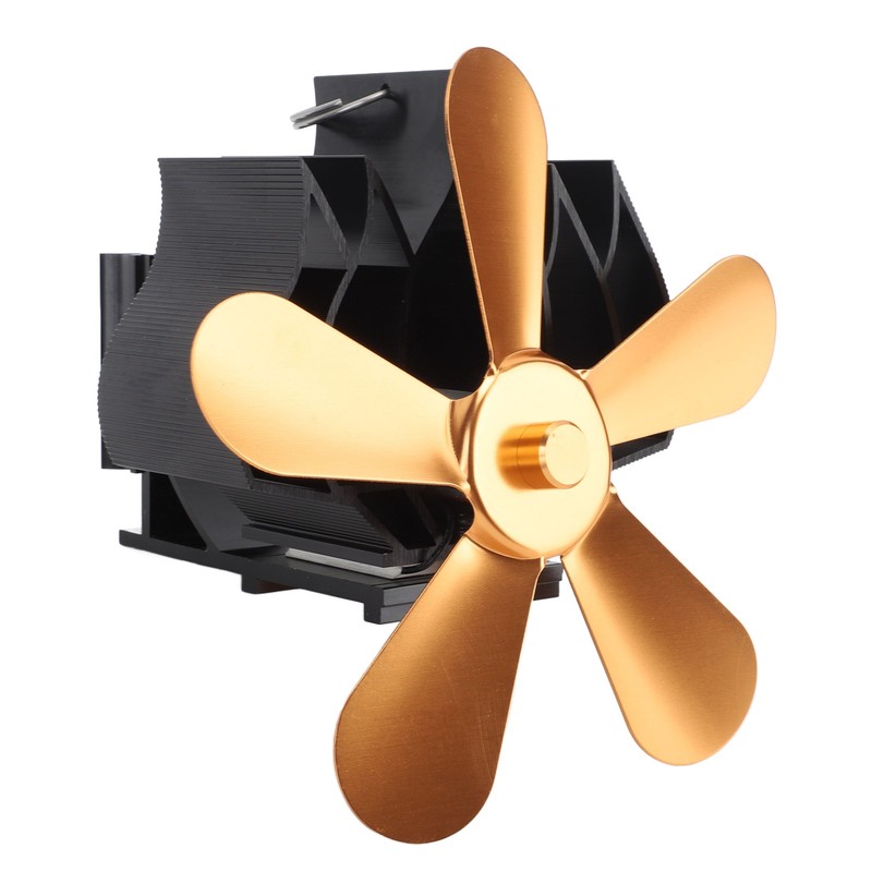Wall Mounted Fireplace Fan 5 Blade Heat Powered Wood Stove