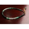 Ombre Emerald Faceted Rondelle 3-4mm Bracelet in 14K Gold Filled
