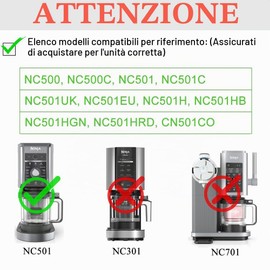 Coperchio Esterno di Ricambio per Ninja Creami Deluxe NC501EU NC500EU, Accessori per Gelatiere Compatibile con Ninja Creamy NC501 NC500 Series, Sin BPA (Sin Cuchilla)