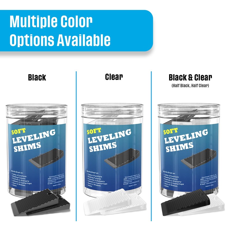 Furniture Levelers, 32 Piece Jar 2“, Rubber Shims for Leveling,