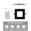 Adetu 6 inch 5CCT Black Square Led Recessed Lighting, 14W