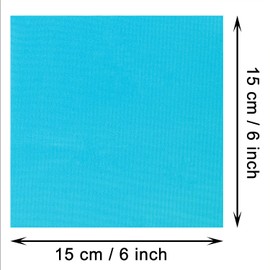 PPhtony Foil Candy Wrapper 100Pcs 6x6 Inch Aluminum Chocolate Bar Wrapping Paper Sheets for Wedding Birthday Christmas (Blue, 6x6)