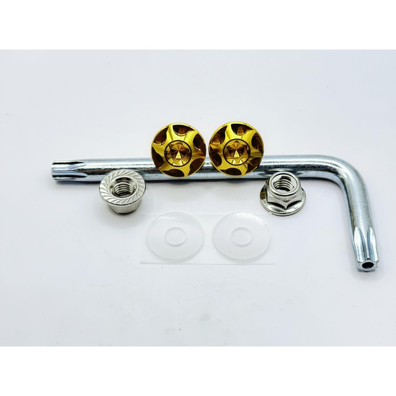 Kuroobaa Titanium Motorcycle License Plate Bolts Anti-theft Screws with Hex