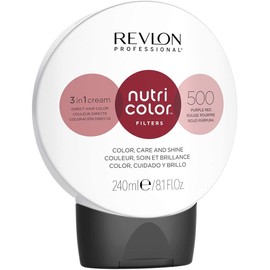REVLON PROFESSIONAL NUTRI COLOR FILTERS, Bright Semi-Permanent Direct Hair Dye, 500 Purple Red, 240 ml