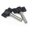Xadnitu 4 Packs 1/4"-20 x 1" Black Thread Thumb Screw,