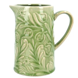 Gisela Graham Country Flowers Jug, Green, Small