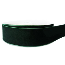 Abbaoww 10 Yards Dark Green Velvet Ribbon 1-1/2 Inch Single Face Velvet Ribbon for Christmas Wreath Decoration Gift Wrapping DIY Project Bow Making (Dark Green, 1-1/2 Inch)
