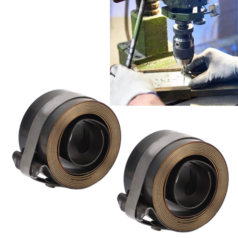 2Pcs Drill Press Return Spring Metal Recoil Feed Quill Coil