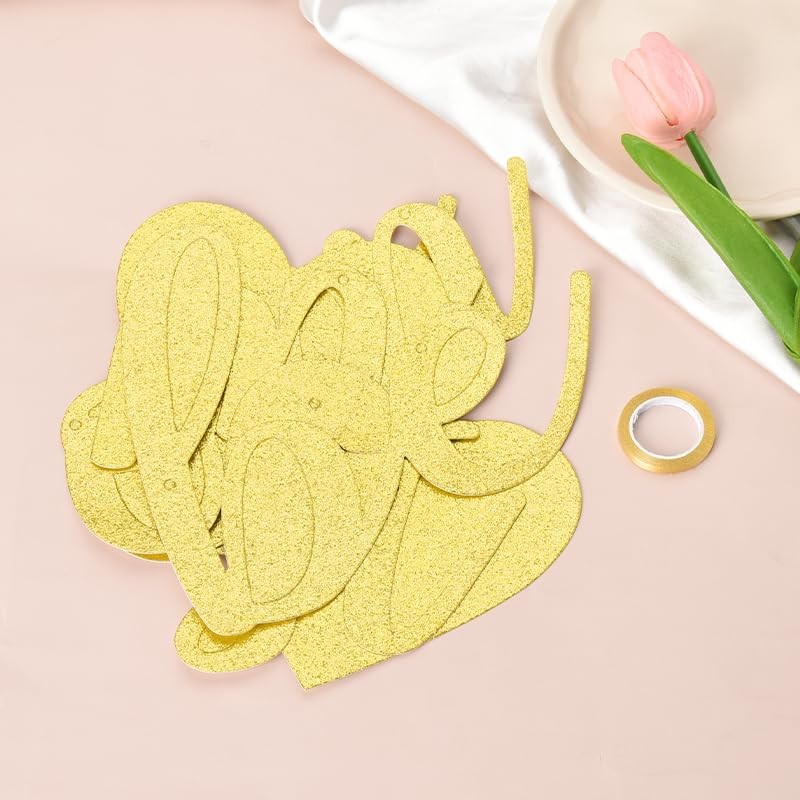YangQian Gold Heart Mom Banner - 197 inches, Perfect for