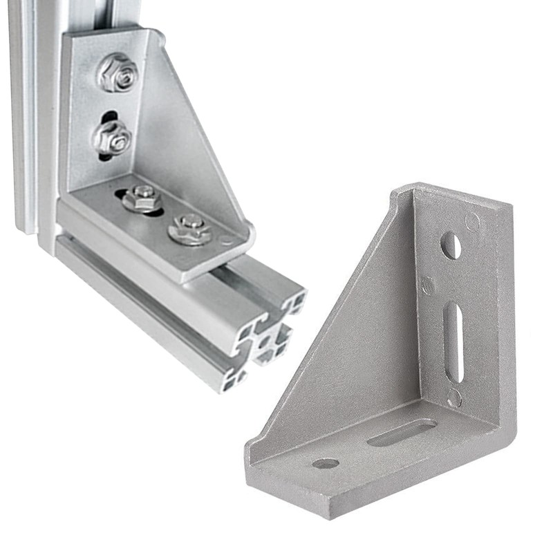 6 x Angle Mounting Corner Brackets, 40 x 80 Aluminium