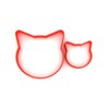Mini/Small Cat Head Set of 2 Value Fondant Cutters Pair