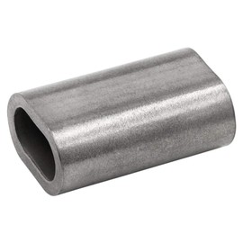 Swage Right MIL-SPEC Stainless Steel Swage Sleeves Clip & Ferrules (5/32 inch) – Oval Duplex Wire Rope Cable Crimping Loop Fittings (Pack of 10)