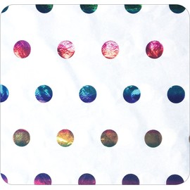Jillson Roberts Hot Stamped Tissue Available in 5 Colors, Metallic Rainbow Dots, 24-Sheet Count (HD86)