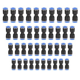 Pack of 40 Pneumatic Fittings, Pneumatic Connectors, Straight Pneumatic Connection, for Hose Connection 4/6/8/10 mm, Direct Plug Quick Coupling Pneumatic Fittings